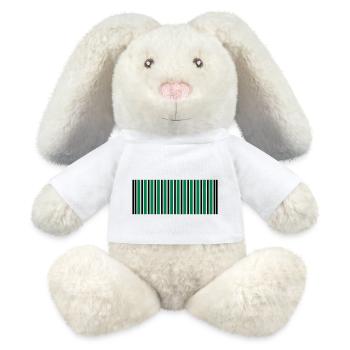 code-barres - Lapin en peluche recyclé MiniFeet® Crème - blanc - Devant