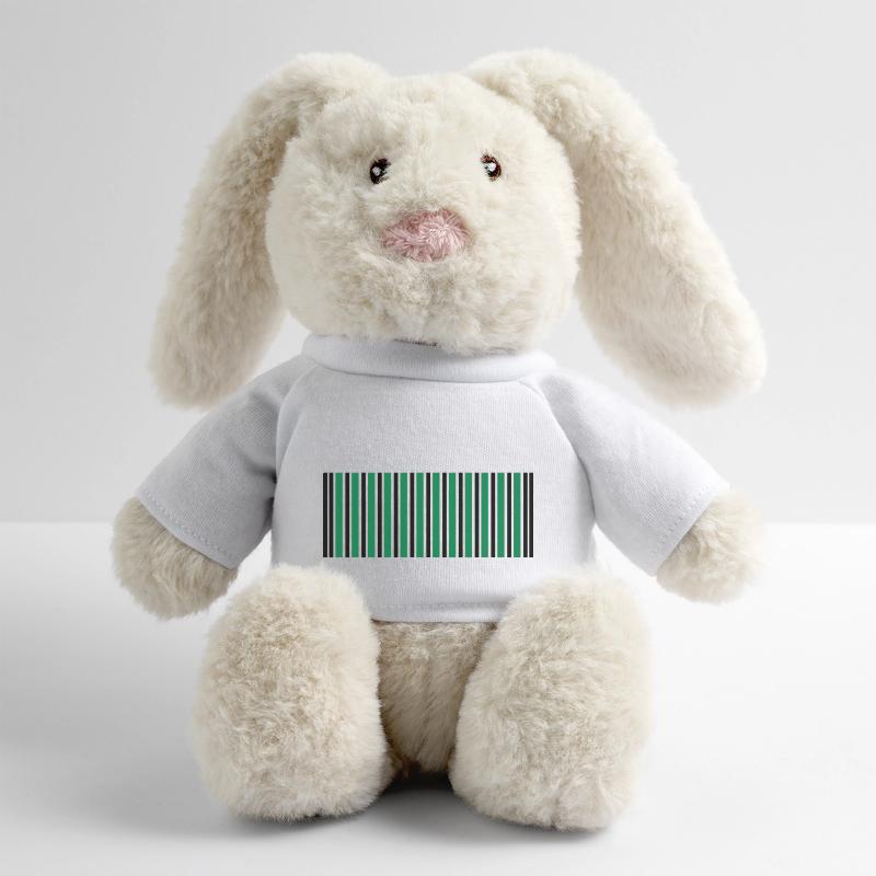 code-barres Lapin en peluche recyclé MiniFeet® Crème