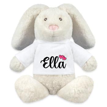 Ella Name - MiniFeet® RecycelHase® Bunny Cream - white - Front