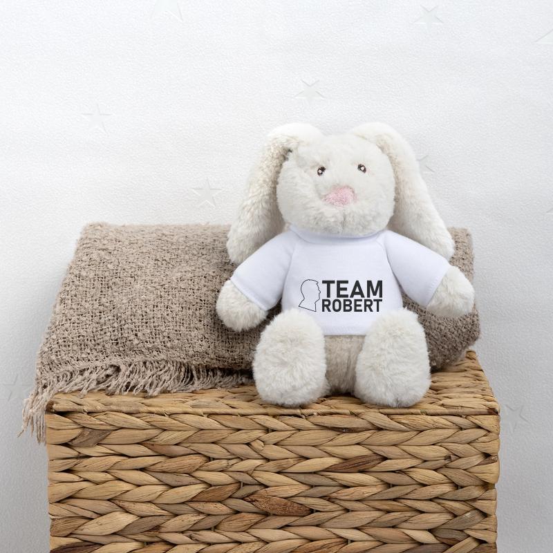 team robert kopf schwarz MiniFeet® RecycelHase® Creme