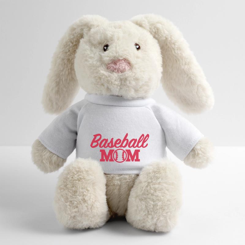 Baseball Lapin en peluche recyclé MiniFeet® Crème
