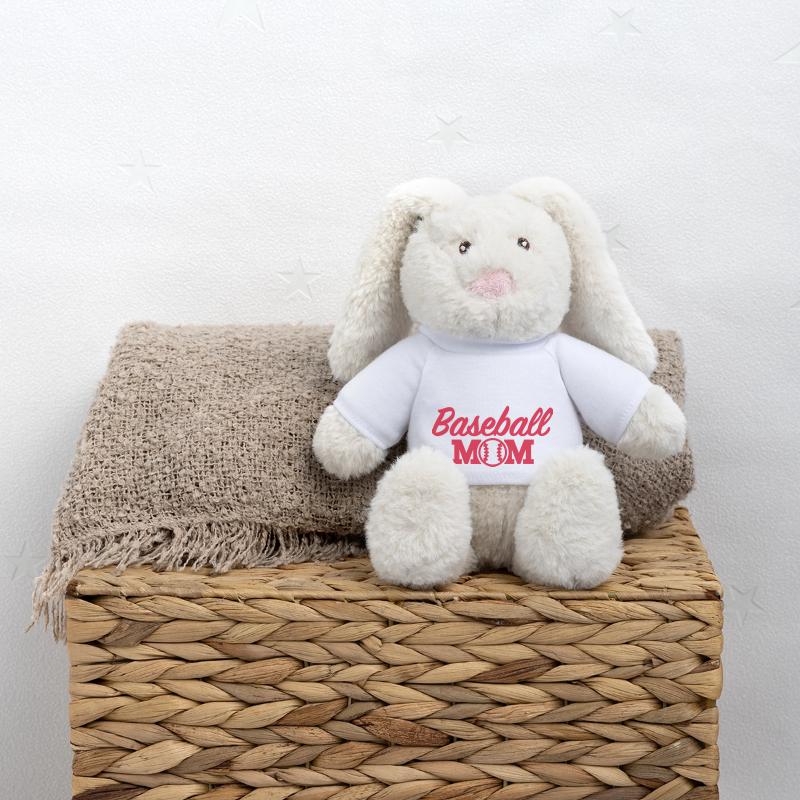 Baseball Lapin en peluche recyclé MiniFeet® Crème