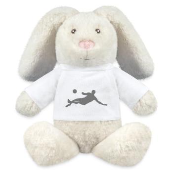 Soccer player - MiniFeet® RecycelHase® Bunny Cream - white - Front
