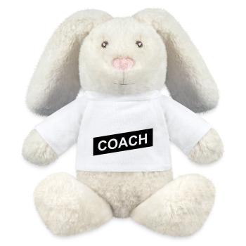 coach black up - Lapin en peluche recyclé MiniFeet® Crème - blanc - Devant
