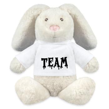 équipe - Lapin en peluche recyclé MiniFeet® Crème - blanc - Devant