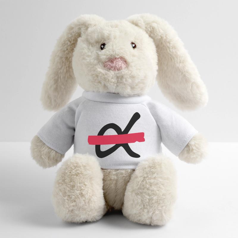 NO Macho logo Lapin en peluche recyclé MiniFeet® Crème