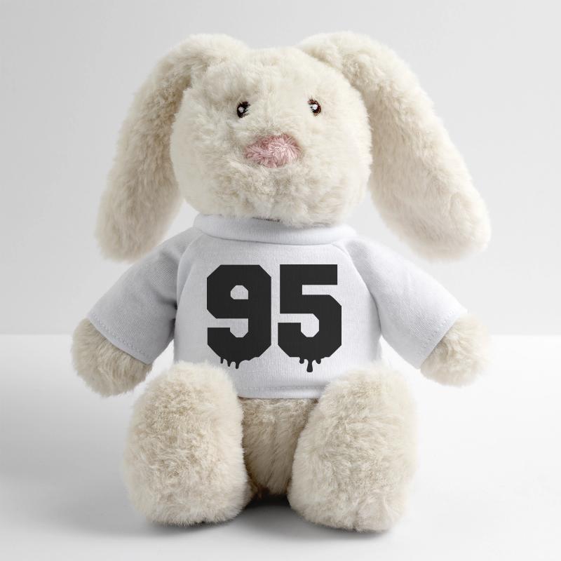 95 Lapin en peluche recyclé MiniFeet® Crème