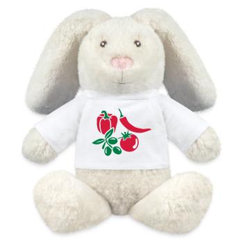 Vegetables - MiniFeet® RecycelHase® Bunny Cream - white - Front