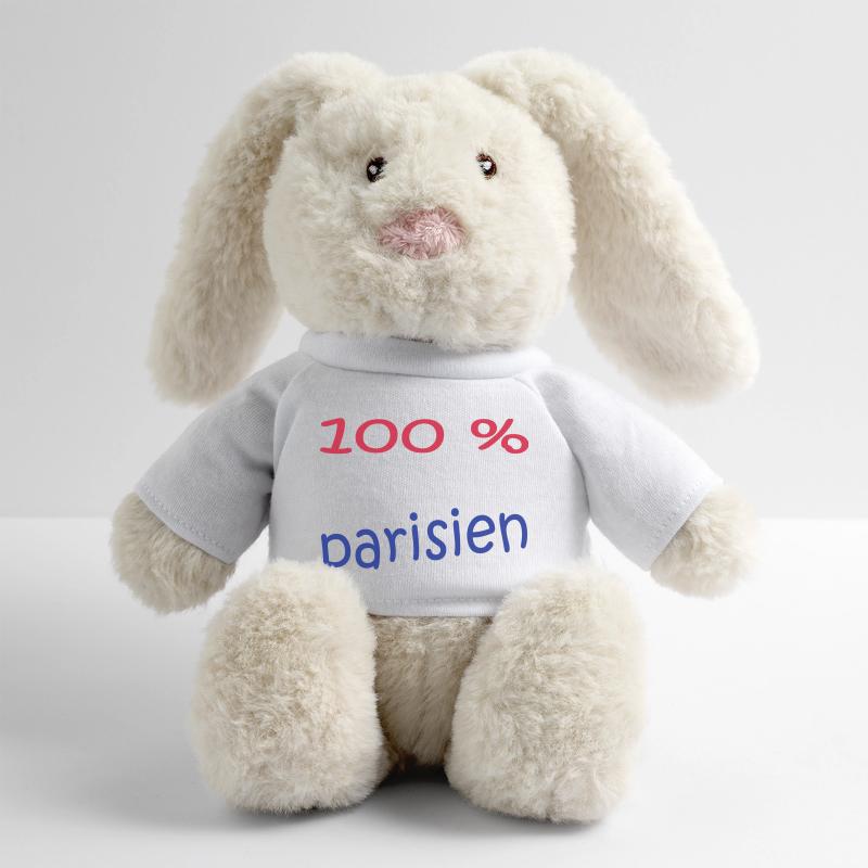 Parisien Lapin en peluche recyclé MiniFeet® Crème