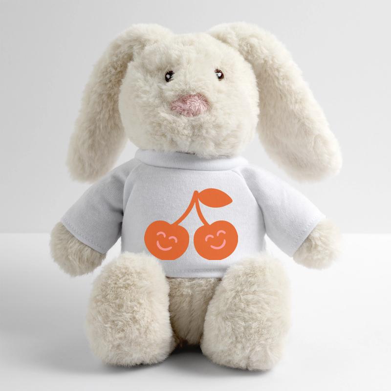 cerises mignonnes Lapin en peluche recyclé MiniFeet® Crème