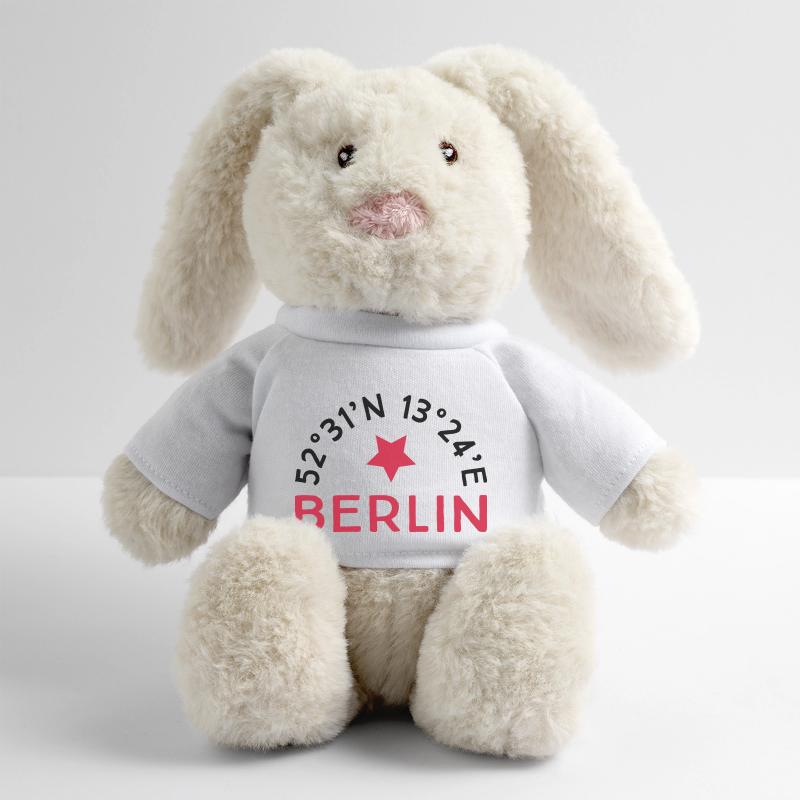 Berlin Lapin en peluche recyclé MiniFeet® Crème