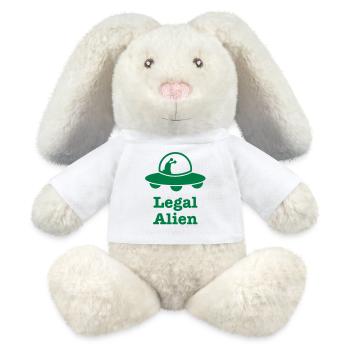 LEGAL ALIEN! - MiniFeet® RecycelHase® Bunny Cream - white - Front