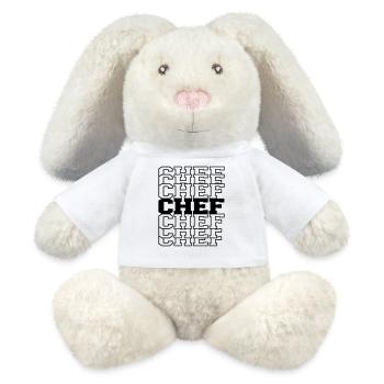 PATRON - Lapin en peluche recyclé MiniFeet® Crème - blanc - Devant