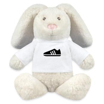 Ein blauer Sportschuh - MiniFeet® RecycelHase® Creme - Weiß - Vorne