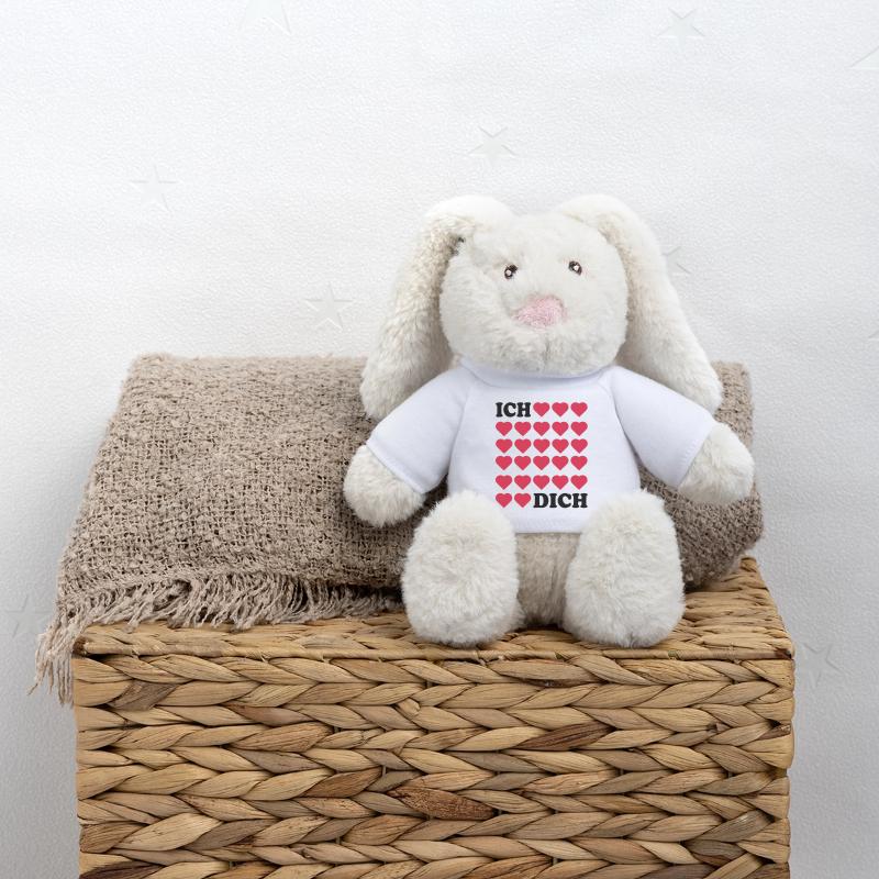 Ich liebe Dich MiniFeet® RecycelHase® Creme