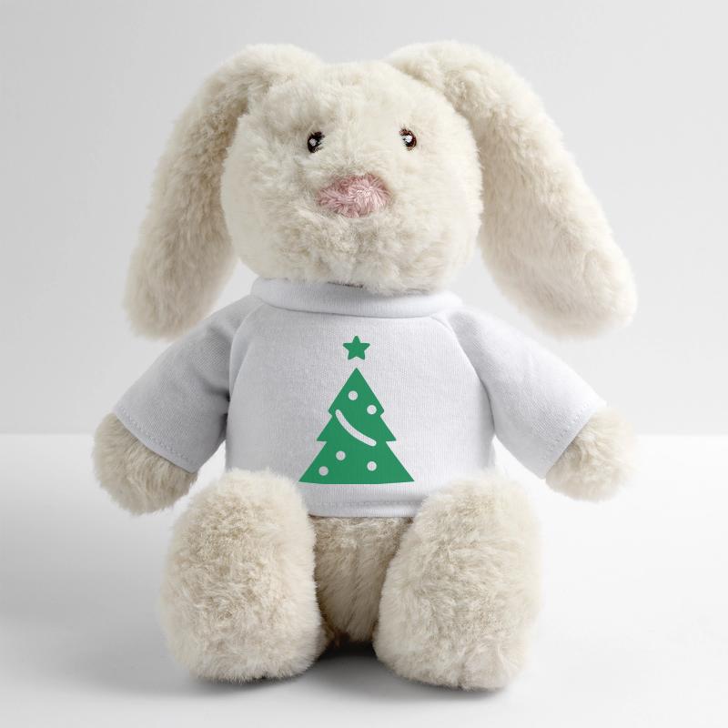 Sapin d’arbre de Noël Lapin en peluche recyclé MiniFeet® Crème