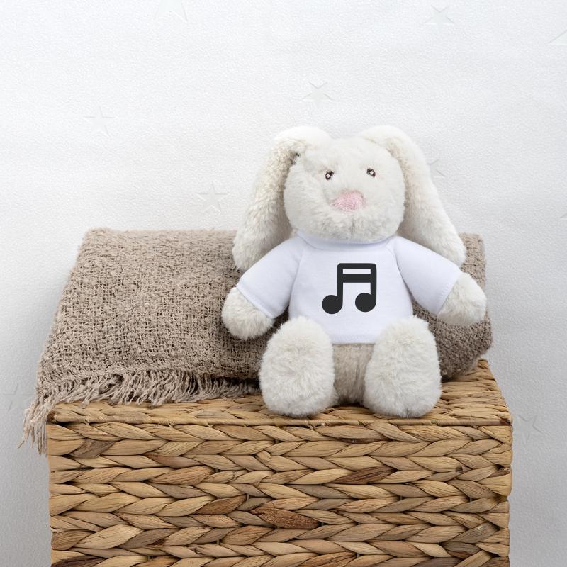 Musical note MiniFeet® RecycelHase® Bunny Cream