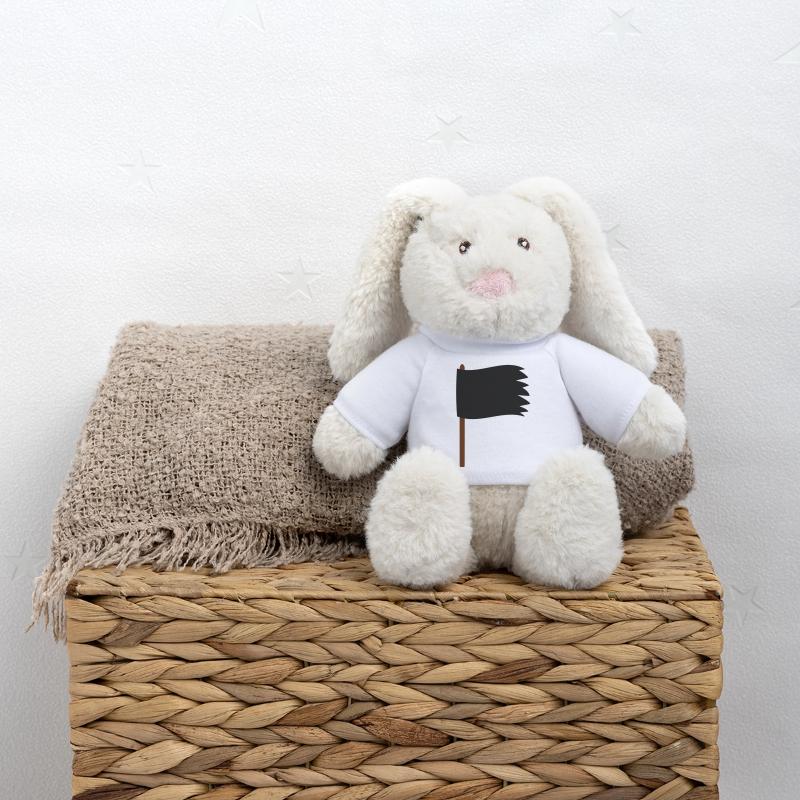 Drapeau Lapin en peluche recyclé MiniFeet® Crème