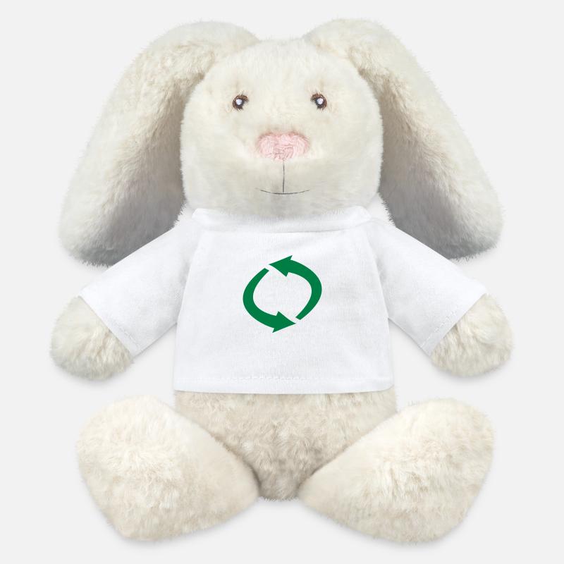 flèches - Lapin en peluche recyclé MiniFeet® Crème - blanc