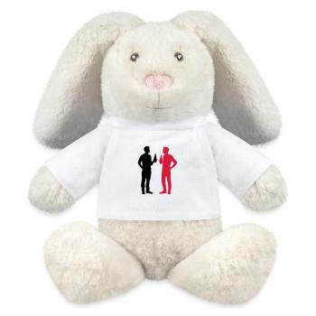 L’équipe Drinking Mannschaft - Lapin en peluche recyclé MiniFeet® Crème - blanc - Devant