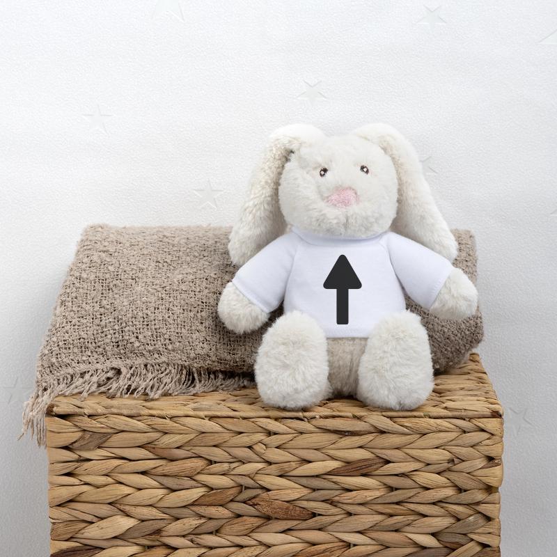 flèche Lapin en peluche recyclé MiniFeet® Crème