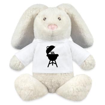 BBQ Grill Smoker - MiniFeet® RecycelHase® Creme - Weiß - Vorne