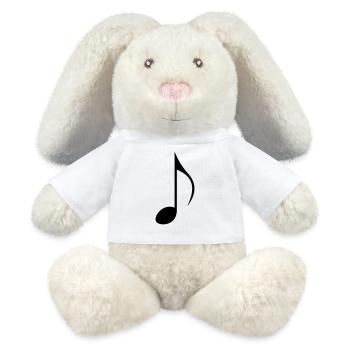 Sheet Music Instrument - MiniFeet® RecycelHase® Bunny Cream - white - Front