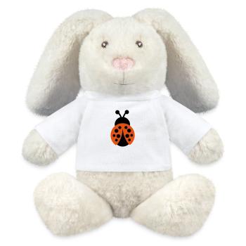 Ladybug - MiniFeet® RecycelHase® Bunny Cream - white - Front
