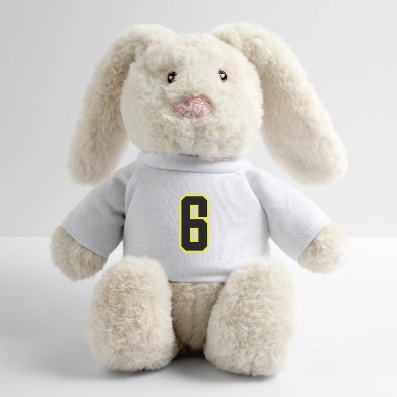 Justaucorps à 6 chiffres Lapin en peluche recyclé MiniFeet® Crème