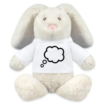 Sprechblase - MiniFeet® RecycelHase® Creme - Weiß - Vorne