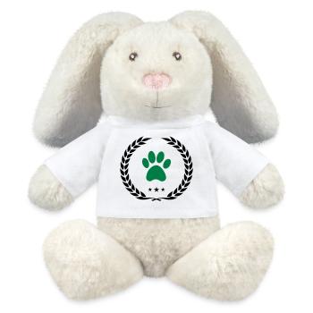 Couronne de patte - Lapin en peluche recyclé MiniFeet® Crème - blanc - Devant