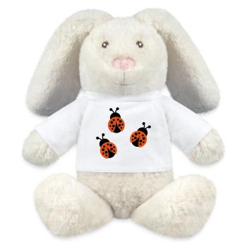 Ladybug - MiniFeet® RecycelHase® Bunny Cream - white - Front