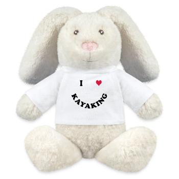 Kajak - Lapin en peluche recyclé MiniFeet® Crème - blanc - Devant