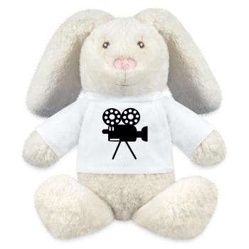 Film d’icône d’appareil photo - Lapin en peluche recyclé MiniFeet® Crème - blanc - Devant