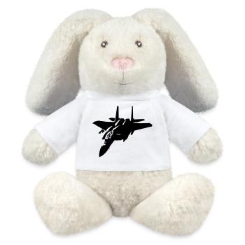 fighter F-15 - Lapin en peluche recyclé MiniFeet® Crème - blanc - Devant