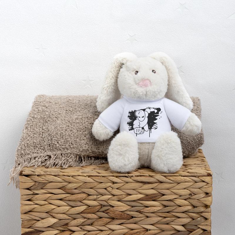 Superhero graffiti MiniFeet® RecycelHase® Bunny Cream