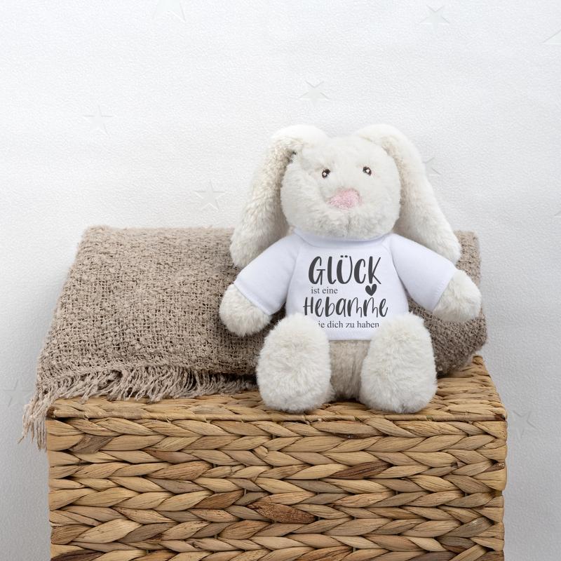Hebamme Geschenk Danke MiniFeet® RecycelHase® Creme