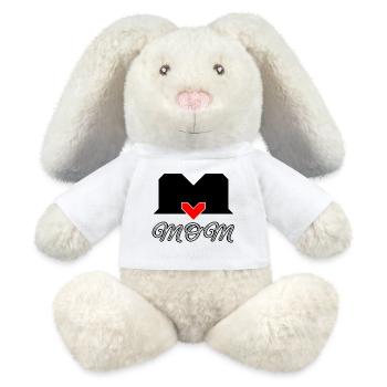 Heartfelt Mother's Day design with love MOM - MiniFeet® RecycelHase® Bunny Cream - white - Front