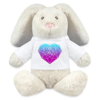 Mr. & Mrs. Wedding Engagement Marriage Proposal Love - MiniFeet® RecycelHase® Bunny Cream - white - Front