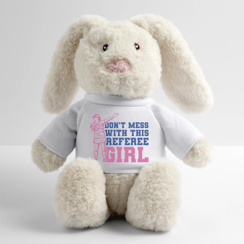 Arbitre Lapin en peluche recyclé MiniFeet® Crème