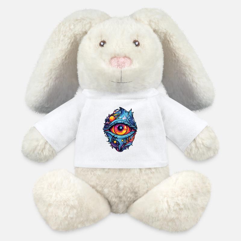 Blickfang: Ein Auge voller Farbmagie - MiniFeet® RecycelHase® Creme - Weiß