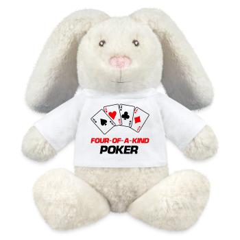 poker four of a kind - MiniFeet® RecycelHase® Bunny Cream - white - Front