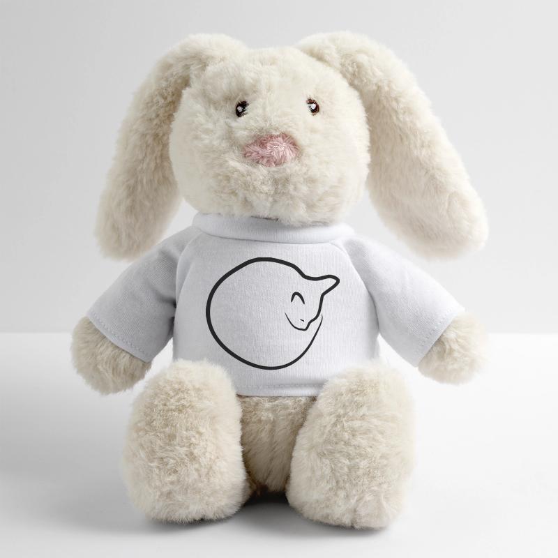 Dessin de chat Lapin en peluche recyclé MiniFeet® Crème