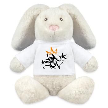 Graffiti Tag JGA Crew King 02 2C - MiniFeet® RecycelHase® Creme - Weiß - Vorne