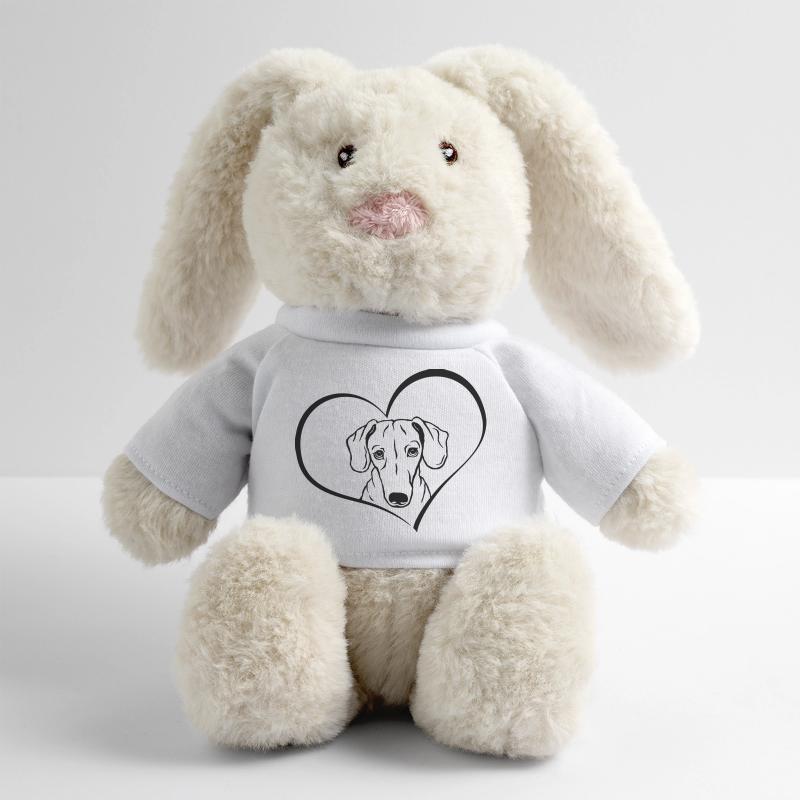 Dackel im Herz MiniFeet® RecycelHase® Creme