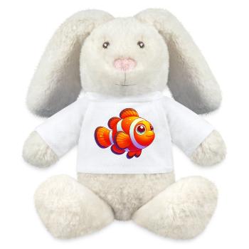 Clownfisch - MiniFeet® RecycelHase® Creme - Weiß - Vorne
