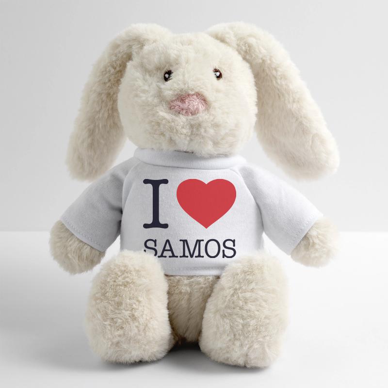 J’ADORE SAMOS Lapin en peluche recyclé MiniFeet® Crème