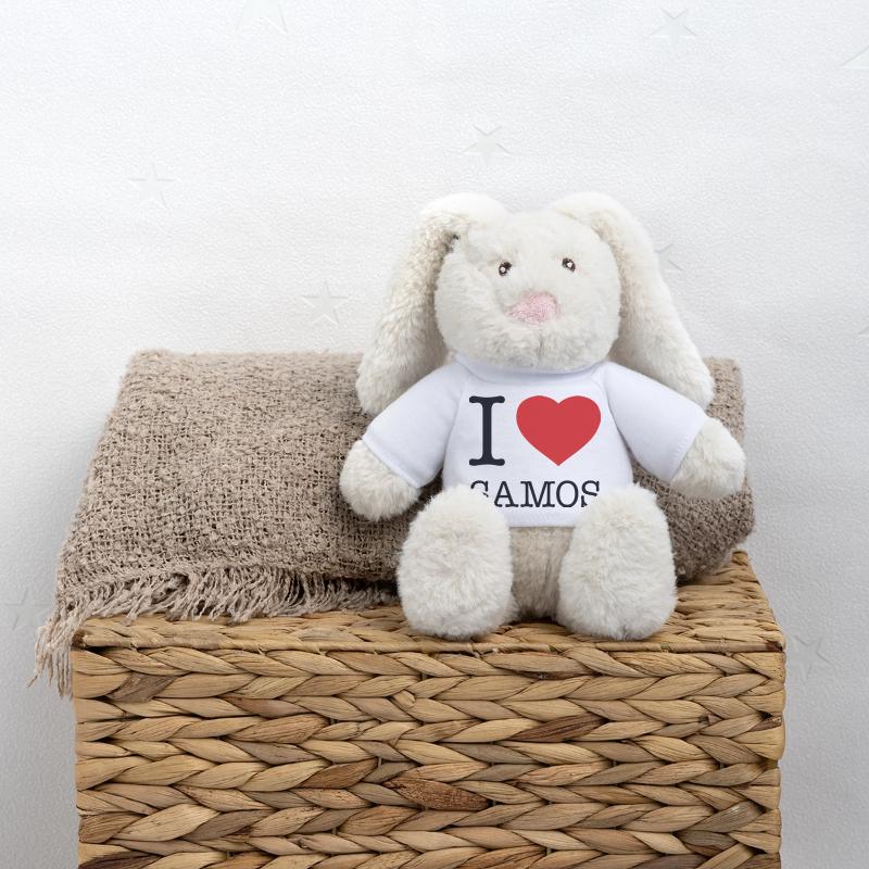 J’ADORE SAMOS Lapin en peluche recyclé MiniFeet® Crème