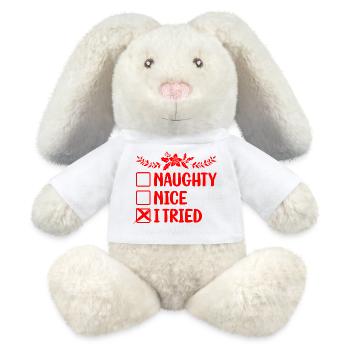 Naughty Nice I Tried - MiniFeet® RecycelHase® Bunny Cream - white - Front