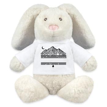 MOUNTAIN WITH MOON - MiniFeet® RecycelHase® Bunny Cream - white - Front
